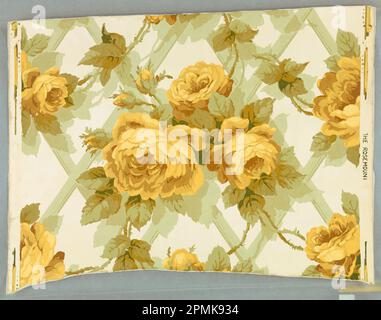 Seitenwand, The Rosemount; USA oder England; Blockdruckpapier, glasiert; 56 x 43 cm (22 1/16 x 16 15/16 Zoll) Stockfoto