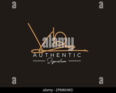 VB Signature Logo-Vorlage Vektor. Stock Vektor