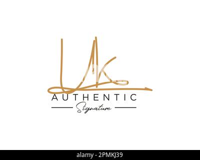 Vektor für die Signature-Logo-Vorlage für Großbritannien. Stock Vektor