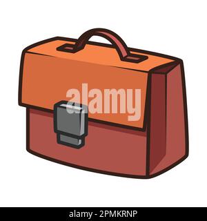 Ledertasche Für Geschäftsleute. Vektordarstellung Für Geschäftssymbole Stock Vektor