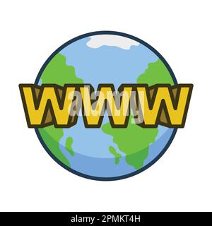 World Wide Web-Technologie. Vektordarstellung Für Geschäftssymbole Stock Vektor