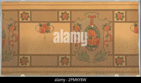 Frieze (USA); hergestellt von York Card & Paper Co.; maschinenbedrucktes Papier; 92 x 49 cm (36 1/4 x 19 5/16 Zoll) Stockfoto