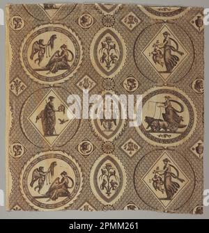 Textil (Frankreich); entworfen von Jean-Baptiste Huët (1745-1811); Baumwolle Stockfoto