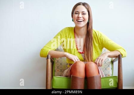 Sie ist begeistert von Mode Stockfoto