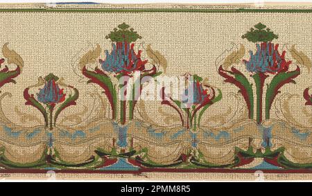 Frieze (USA); hergestellt von Gledhill Wall Paper Co.; maschinenbedrucktes Papier; 91,5 x 49 cm (36 x 19 5/16 Zoll) Stockfoto