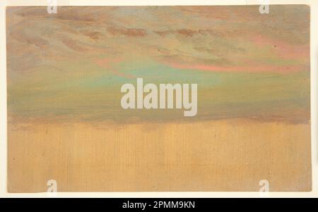 Zeichnung, Cloud-Studie; Frederic Edwin Church (amerikanisch, 1826–1900); USA; Pinsel und Öl auf Pappe; 18,9 x 30,6 cm (7 7/16 x 12 1/16 Zoll) Stockfoto