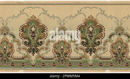 Frieze (USA); hergestellt von York Wall Paper Company (USA); maschinenbedrucktes Papier; 91,5 x 49 cm (36 x 19 5/16 Zoll) Stockfoto