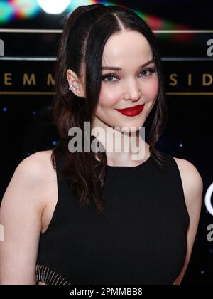 North Hollywood, Usa. 13. April 2023. Amerikanische Sängerin und Schauspielerin Dove Cameron erscheint im Apple TV „Schmigadoon!“ Season 2 Emmy FYC (zu Ihrer Entgegennahme) Veranstaltung im TV Academy Saban Media Center am 13. April 2023 in North Hollywood, Los Angeles, Kalifornien, USA. (Foto: Xavier Collin/Image Press Agency) Kredit: Image Press Agency/Alamy Live News Stockfoto