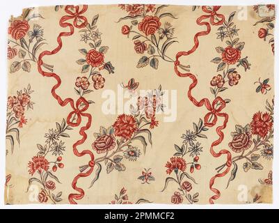 Textil (Indien); Baumwolle; Kette x Schuss: 29,2 x 38,7 cm (11 1/2 x 15 1/4 Zoll) Stockfoto