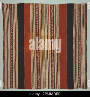 Textil (Bolivien); Wolle; Krümmung x Schuss: 96 x 96 cm (37 13/16 x 37 13/16 Zoll); 1955-157-9 Stockfoto