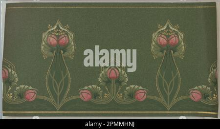 Frieze (USA); hergestellt von York Card & Paper Co.; maschinenbedrucktes Hafermehl-Papier; 94 x 49 cm (37 x 19 5/16 Zoll) Stockfoto