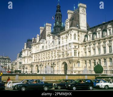 1987 HISTORISCHES QUAI DE LA HOTEL DE VILLE ILE-DE-FRANCE PARIS FRANKREICH Stockfoto