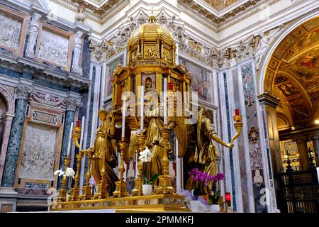 La Capella Sistina in der Basilika Santa Maria Maggiore in Rom, Italien Stockfoto