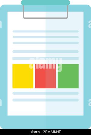 Farbenfrohes Anhangdokument Papierbögen Vektordesign Stock Vektor