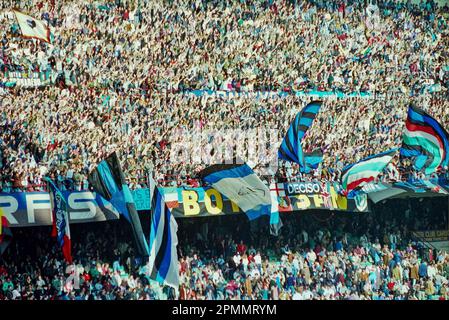 Italien Ultras Staffel 1990-91 Serie A - auf dem Foto - Inter-juventus Stockfoto