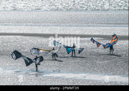 Kitesurfer, Föhr-Feer, Deutschland Stockfoto