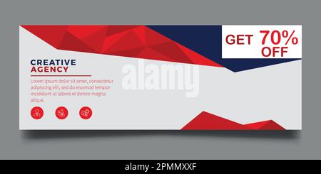 Designvorlagen für Social-Media-Banner. Social-Media-Marketing-Banner. Design für Rabattbanner. Stock Vektor