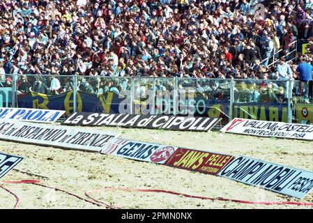 Italien Ultras Staffel 1990-91 Serie A - auf dem Foto - pisa-inter Stockfoto