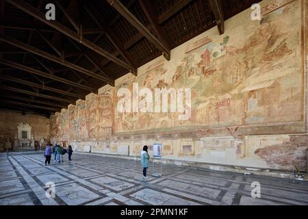 Fresken in Campo Santo oder Camposanto Monumentale Pisa, Toskana, Italien Stockfoto