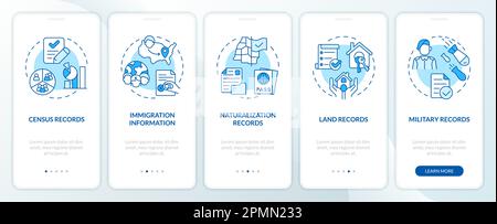 Die Familienrecherche zeichnet den blauen Bildschirm für die Aufnahme einer mobilen App auf Stock Vektor