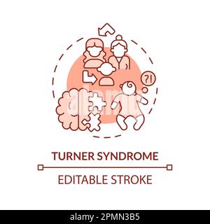 Turner-Syndrom rotes Konzeptsymbol Stock Vektor