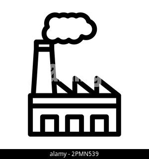 Industry Vector Thick Line-Symbol Für Den Privaten Und Gewerblichen Gebrauch. Stockfoto