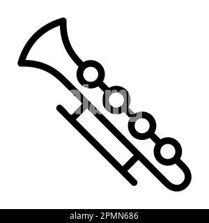 Klarinette Vektor Symbol Für Dicke Linien Für Den Persönlichen Und Gewerblichen Gebrauch. Stockfoto