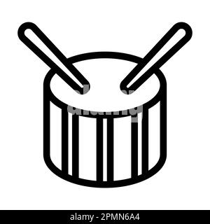 Drum Vector Thick Line-Symbol Für Den Privaten Und Gewerblichen Gebrauch. Stockfoto