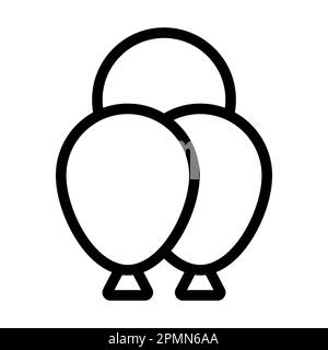 Ballons Vector Thick Line-Symbol Für Den Persönlichen Und Kommerziellen Gebrauch. Stockfoto
