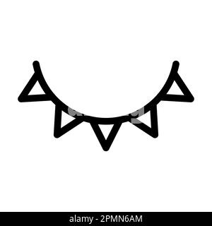 Garland Vector Thick Line-Symbol Für Den Persönlichen Und Gewerblichen Gebrauch. Stockfoto