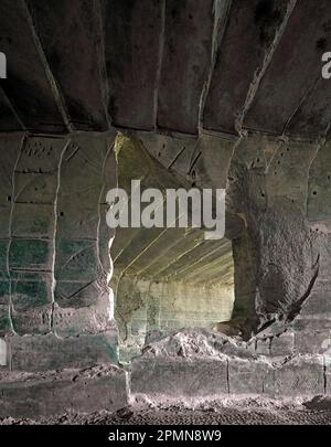Blick auf Steinbruch. Cavea Arcari, Vicenza, Italien. Architekt: na , 2019. Stockfoto