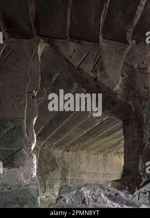Blick auf Steinbruch. Cavea Arcari, Vicenza, Italien. Architekt: na , 2019. Stockfoto