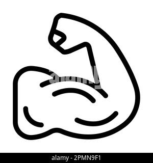 Muscle Vector Thick Line (Muskel-Vektor) – Symbol Für Dicke Linien Für Den Persönlichen Und Kommerziellen Gebrauch Stockfoto