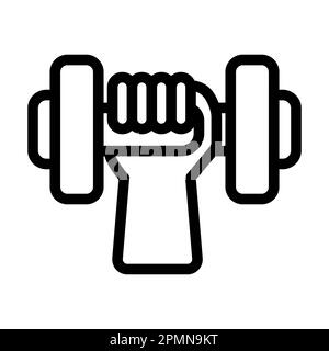Gym Vector Thick Line-Symbol Für Den Persönlichen Und Kommerziellen Gebrauch. Stockfoto