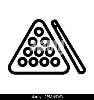 Billard Vector Thick Line-Symbol Für Den Persönlichen Und Kommerziellen Gebrauch. Stockfoto