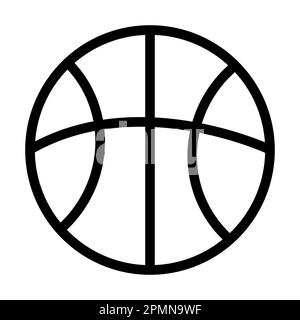 Basketball Vector Thick Line-Symbol Für Den Persönlichen Und Kommerziellen Gebrauch. Stockfoto