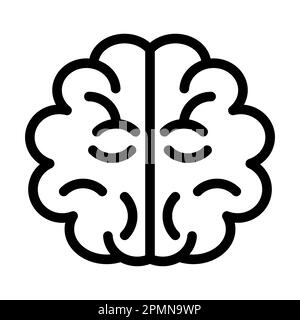 Mind Vector Thick Line-Symbol Für Den Persönlichen Und Kommerziellen Gebrauch. Stockfoto