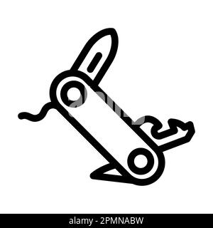 Swiss Knife Vector Symbol Für Dicke Linien Für Den Privaten Und Gewerblichen Gebrauch. Stockfoto