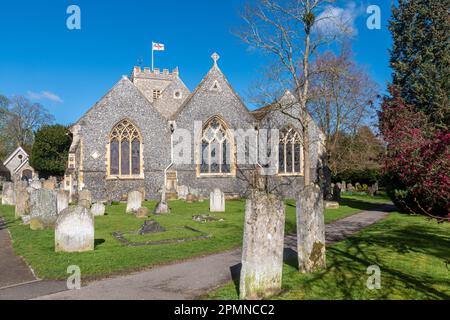 St Andrew's Church, eine Pfarrkirche im Dorf Sonning-on-Thames, Berkshire, England, Großbritannien, ein denkmalgeschütztes Gebäude der Kategorie II Stockfoto