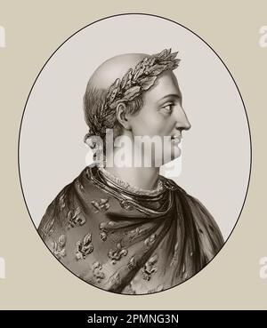 Karl der Glatze, 823-877, Kaiser des Karolingischen Reiches Stockfoto