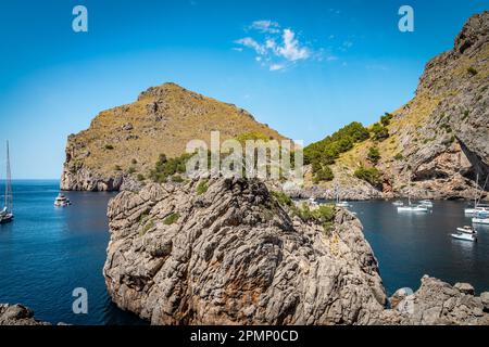 Majestätischer Tree Rock: Ein atemberaubendes Naturwunder in Sa Calobra Stockfoto