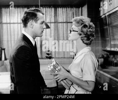 Paul Newman, Joanne Woodward, Drehort des Films „Rally Round the Flag, Boys! ', 20. Century-Fox, 1958 Stockfoto