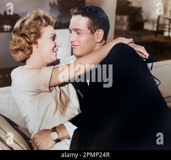 Joanne Woodward, Paul Newman, Drehort des Films „Rally Round the Flag, Boys! ', 20. Century-Fox, 1958 Stockfoto