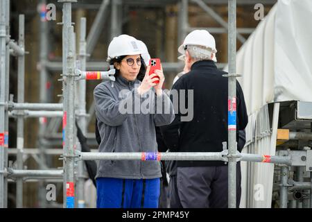 Paris, Frankreich. 14. April 2023. RIMA Abdul Malak, Ministre de la Culture Credit: Abaca Press/Alamy Live News Stockfoto