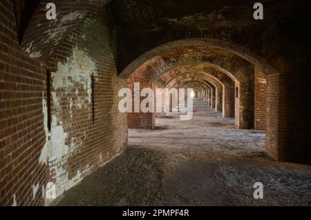 Fort Jefferson, 1874 von der Armee verlassen, Dry Tortugas National Park, Florida, USA; Florida, Vereinigte Staaten von Amerika Stockfoto