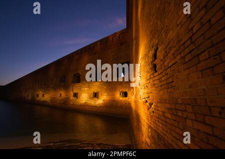 Fort Jefferson, 1874 von der Armee verlassen, Dry Tortugas National Park, Florida, USA; Florida, Vereinigte Staaten von Amerika Stockfoto