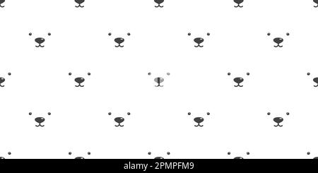 Bär Nahtloses Muster Vektor Polarbär isolierte Hintergrundtapete weiß Stock Vektor