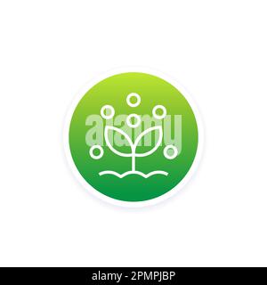 Düngemittelsymbol, Linienvektordesign Stock Vektor