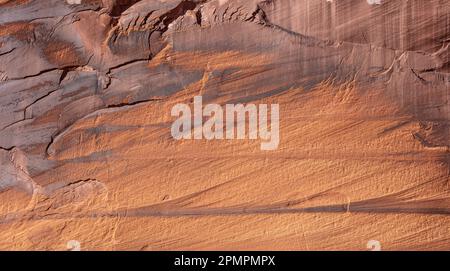 Cross Bedding Sandstone Cliff Wall - Canyon de Chelly National Monument, Arizona Stockfoto