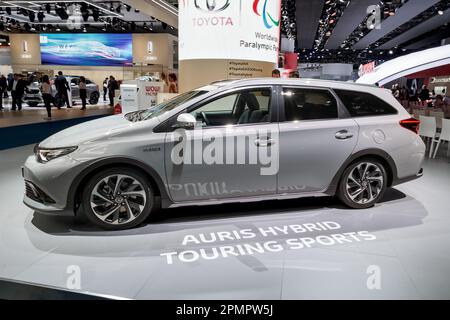 Toyota Auris Hybrid Touring Sportwagen auf der IAA Motor Show in Frankfurt. Deutschland - 12. September 2017. Stockfoto